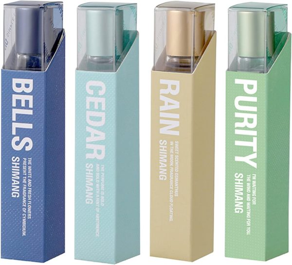 4PCS Women Perfume, Eau de Parfum Perfume Oil Roll-On Perfumes for Women and Men by Fresh Flower Fruit Fragrances, 10 ml / 0.33 fl Oz (Flower Fragrance Series)