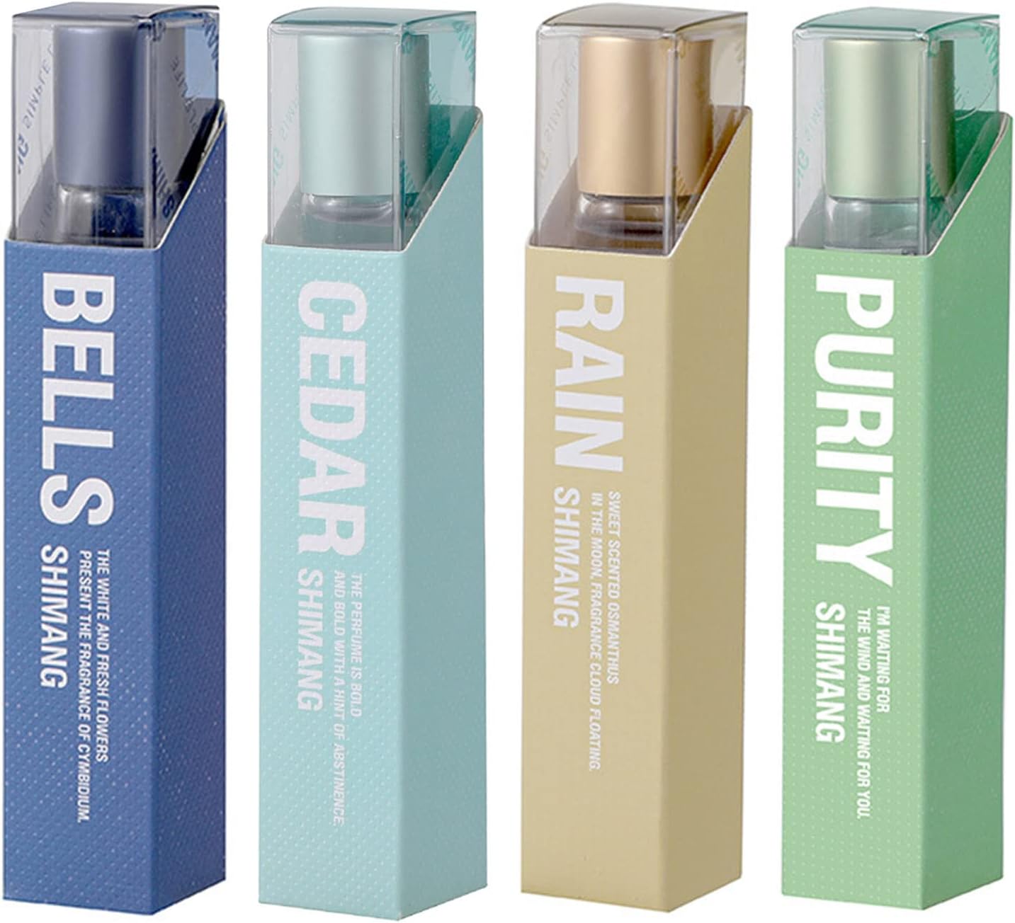 4PCS Women Perfume, Eau de Parfum Perfume Oil Roll-On Perfumes for Women and Men by Fresh Flower Fruit Fragrances, 10 ml / 0.33 fl Oz (Flower Fragrance Series)