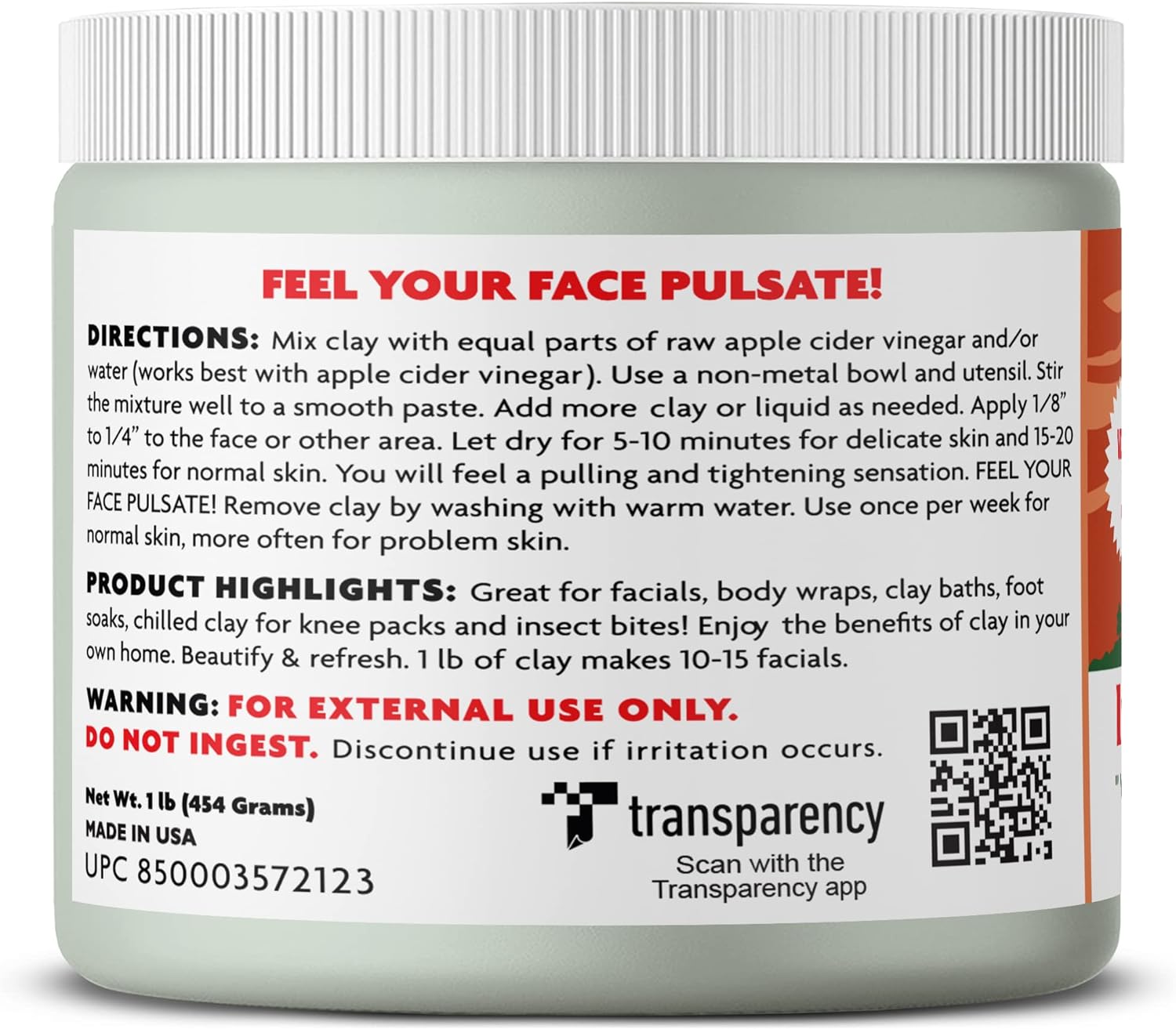 Aztec Secret – Indian Healing Clay 1 lb – Deep Pore Cleansing Facial & Body Mask – The Original 100% Natural Calcium Bentonite Clay – New Version 2 - Image 2