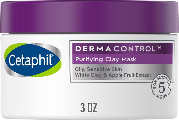 Cetaphil Clay Mask Pro, Dermacontrol Purifying Clay Face Mask with Bentonite Clay for Blackheads and Pores, Designed for Oily, Sensitive Skin, 3 Oz