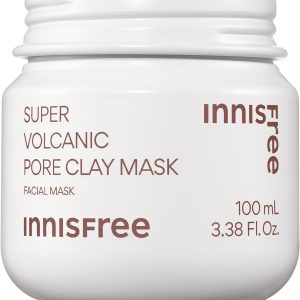 innisfree Super Volcanic Pore Clay Mask, Korean Pore Clearing Clay Mask with Volcanic Clusters and AHA