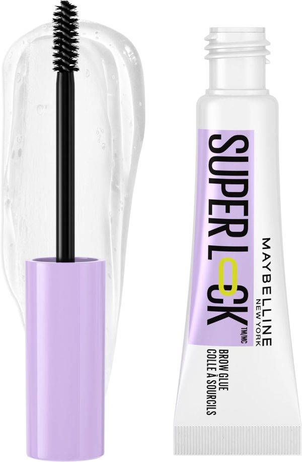 Super Lock Brow Glue Eyebrow Gel, Lightweight Brow Gel For Up To 24HR Hold, Clear, 1 Count