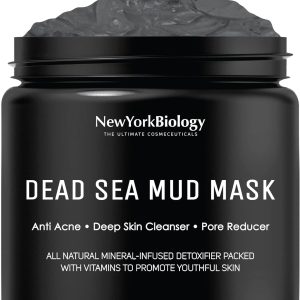 New York Biology Dead Sea Mud Mask for Face and Body - Spa Quality Pore Reducer for Acne, Blackheads & Oily Skin, Natural Skincare for Women, Men - Tightens Skin for A Healthier Complexion - 8.8 oz