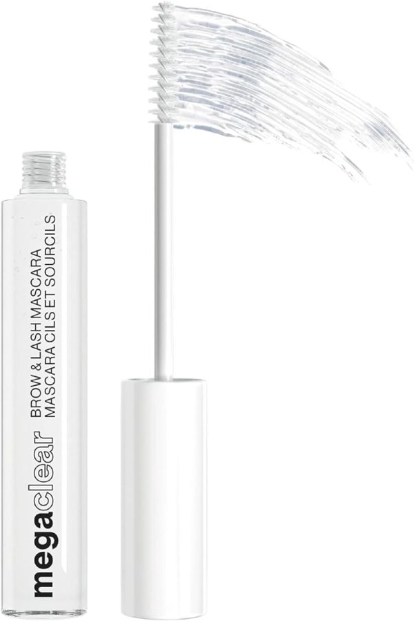 Mega Clear Brow & Lash Mascara - Sculpts Brows, Defines Lashes, Conditioning with Soy Protein & ProVitamin B5, Primer & Top Coat, Cruelty-Free & Vegan - Clear